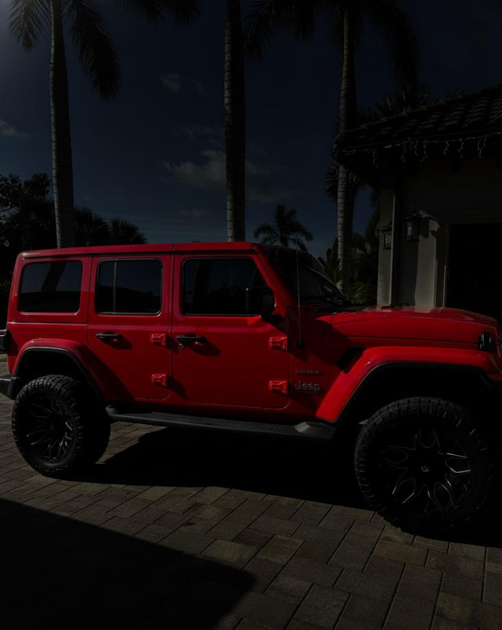 Luxury sedan with privacy tint